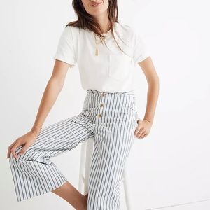 Madewell striped wide leg pants